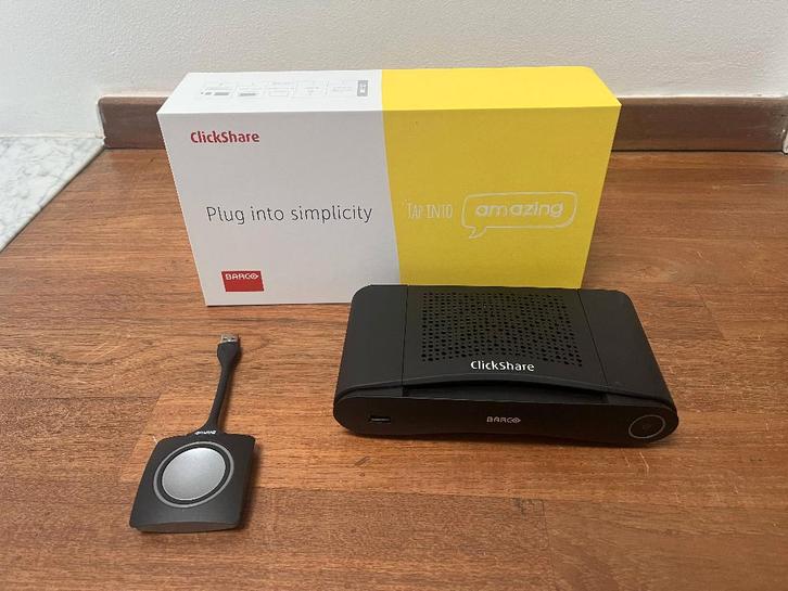 Barco Clickshare CS-100 base Unit + Button (perfecte staat!), Computers en Software, Presenters, Zo goed als nieuw, ChromeOS, MacOS