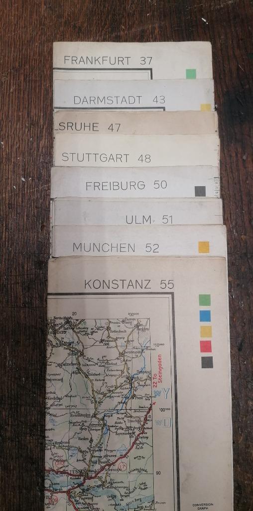 Amerikaanse en Duitse militaire topografische kaarten uit de, Verzamelen, Militaria | Tweede Wereldoorlog, Verzenden