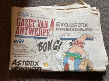 Gazet van antwerpen speciale druk van asterix uit 2005 beschikbaar voor biedingen