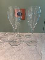 4 champagneglazen fluitjes, Ophalen, Zo goed als nieuw