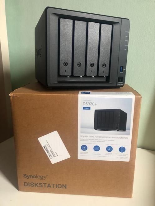 Synology DS920+ NAS *8gb ram* + 4x8tb hdd + 2x128gb nvme, Computers en Software, Harde schijven, Zo goed als nieuw, HDD, SATA