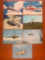 Postkaarten helikopters Aeroflot Rusland Sovietunie 7 stuks, Ophalen of Verzenden, Zo goed als nieuw, Kaart, Foto of Prent