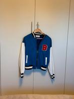 Vintage blauwe herenjas met witte mouwen, Kleding | Heren, Ophalen of Verzenden, Zo goed als nieuw, Autres, Maat 48/50 (M)