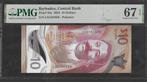 Barbados - 10 dollar 2022 - Pick 82a - PMG 67 - EPQ, Ophalen of Verzenden, Los biljet