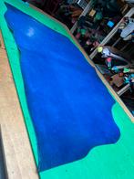 Koning blauw tuigleer 3 mm dikte soepel nr5, Hobby en Vrije tijd, Stoffen en Lappen, Ophalen of Verzenden, Zo goed als nieuw, Blauw