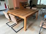 Teak tafel voor 8 personen. 160x160, Huis en Inrichting, Tafels | Eettafels, Ophalen, Gebruikt