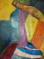 (Cobra Groep) Erik Ortvad  Olie werk op doek, Antiek en Kunst, Ophalen