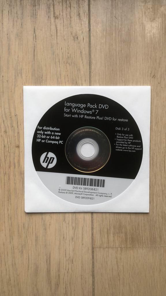 Cd-rom Language for Windows 7., Computers en Software, Besturingssoftware, Zo goed als nieuw, Windows, Ophalen