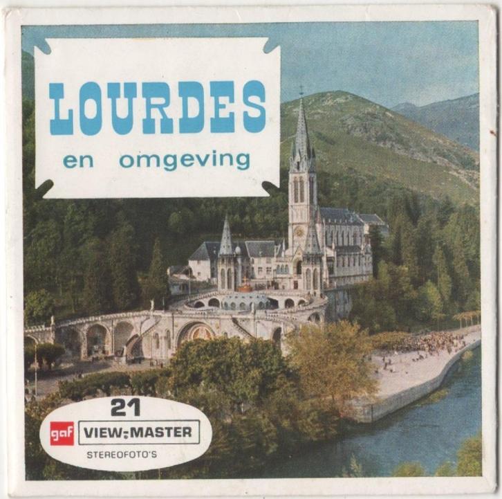 View-master Lourdes en omgeving C 184, Antiek en Kunst, Antiek | Speelgoed, Ophalen of Verzenden