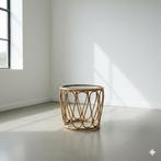 Vintage rotan bijzettafeltje, Huis en Inrichting, Ophalen, Zo goed als nieuw