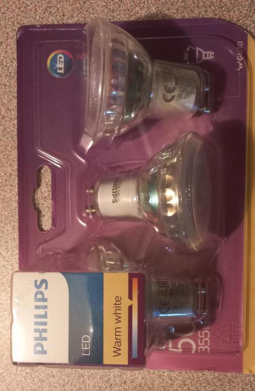 3 Philips by Signify Spot 4.6W GU10, nieuw, Huis en Inrichting, Lampen | Losse lampen, Nieuw, Led-lamp, 30 tot 60 watt, Bipin of Steekvoet