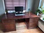 Prachtig ,  groot teakhouten bureau, Huis en Inrichting, Ophalen, Gebruikt, Bureau