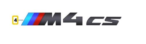 Embleem sierschrift achterklep M4 CS  BMW 4 serie F82 M4 CS, Auto-onderdelen, Carrosserie, BMW, Nieuw, Ophalen of Verzenden
