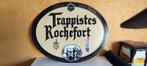 TRAPPISTS ROCHEFORT metalen bierbord., Verzamelen, Biermerken, Ophalen of Verzenden, Gebruikt, Reclamebord, Plaat of Schild, Overige merken