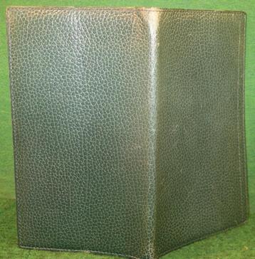 VINTAGE: DELVAUX: DONKERGROEN LEREN AGENDAKAST, Ophalen of Verzenden, Gebruikt