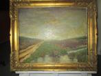 Schilderij "Heidelandschap met weggetje", Ophalen of Verzenden