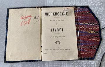 Heel oud WERKBOEKJE van de koolmijn in Winterslag anno 1920 beschikbaar voor biedingen