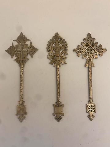 3 Stuks Koptische kerk afrikaanse handkruizen beschikbaar voor biedingen