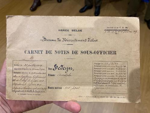 ABBL : carnet sous officier Alost -CRAB, Verzamelen, Militaria | Tweede Wereldoorlog, Landmacht, Overige typen, Ophalen of Verzenden