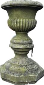 antieke tuinvaas arduinen gekapte oude vaas hardstenen, Ophalen