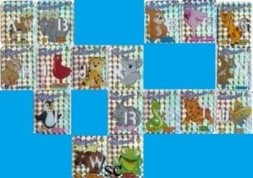 Gervais dieren glitter-magnet met letter x 17