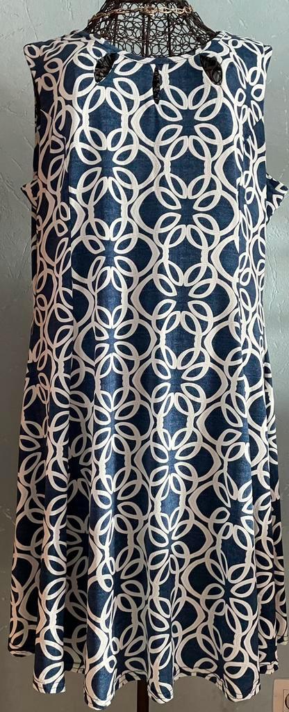 Paprika 48 NIEUW leuke zomerjurk met detail, Kleding | Dames, Grote Maten, Nieuw, Jurk, Blauw, Ophalen of Verzenden
