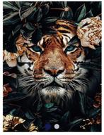 Diamond Painting - Ronde Steentjes - Tijger - 40 x 30 Cm, Ophalen of Verzenden, Nieuw, Knutselwerk