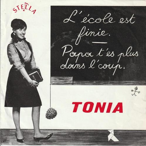 Tonia - L'école est finie - %, Cd's en Dvd's, Vinyl Singles, Zo goed als nieuw, Single, Pop, 7 inch, Verzenden