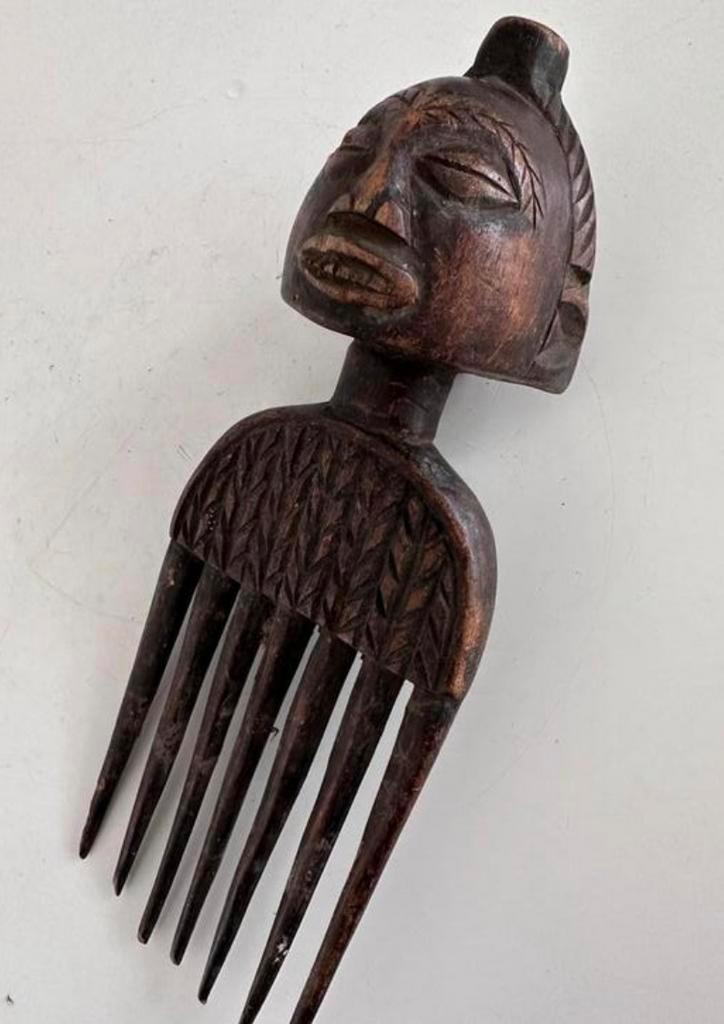 Luba haarkam Afrikaanse trubale kunst, Antiek en Kunst, Kunst | Niet-Westerse kunst, Verzenden