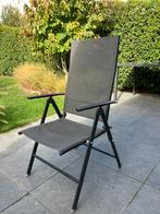 4 tuinstoelen (verstelbaar - opvouwbaar), Tuin en Terras, Ophalen, Gebruikt, Textileen, Verstelbaar