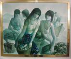 Surabhong, Thaise vissersvrouwen, Antiek en Kunst, Kunst | Schilderijen | Klassiek, Ophalen