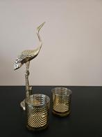 Kraanvogel met 2 kaarsen potjes, Ophalen