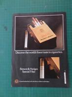 Benson & Hedges - publicité papier - 1982, Collections, Enlèvement ou Envoi, Utilisé, Autres types