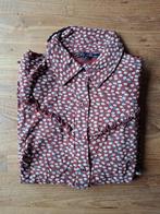 King Louie - roestbruine blouse met bloemetjesmotief - maat, King Louie, Ophalen of Verzenden, Zo goed als nieuw, Maat 36 (S)