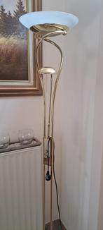 Staanlamp + leeslamp, Huis en Inrichting, Lampen | Vloerlampen, Ophalen, Gebruikt, Koper, 150 tot 200 cm