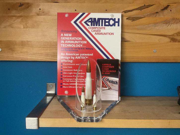 Amtech hybride munitie reclame display met 3 patronen, Verzamelen, Militaria | Algemeen, Landmacht, Hulzen of Bodemvondsten, Verzenden