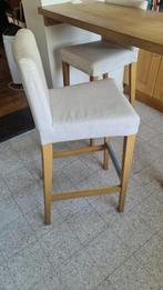 2 chaises de bar Ikea type Hendriksdal, Comme neuf, 60 à 90 cm, Bois, Enlèvement
