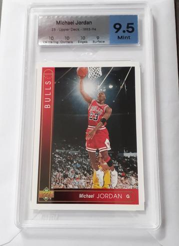 Michael Jordan+Jordan #23+upper deck+NBA 1993+Gradée 9,5!