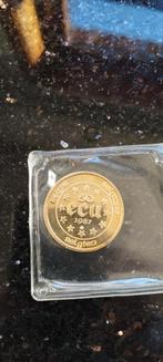 Gouden 50ecu 1987 en zilveren 5ecu 1987 onberispelijk staat, Postzegels en Munten, Munten | België, Ophalen, Goud, Losse munt