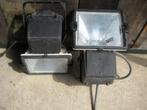 Buitenstralers gasgeladen ABATROS zeer zuinig .2 stuks IP55, Ophalen of Verzenden, Zo goed als nieuw, Lamp met armatuur