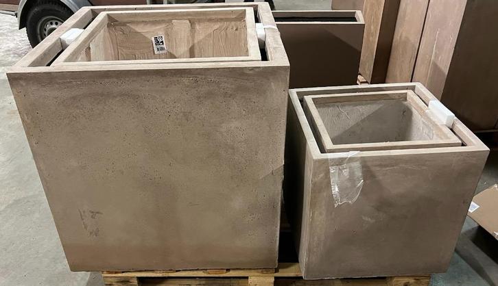 Clayfibre plantenbak 75x75x75, Tuin en Terras, Bloembakken en Plantenbakken, Nieuw, Overige materialen, Binnen, Balkon, Tuin, 60 cm of meer