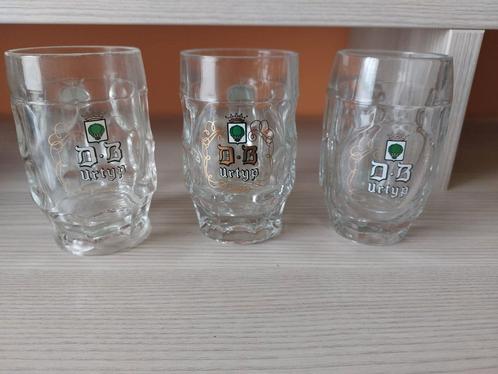 3 bierglazen van D.B Urtyp, Verzamelen, Glas en Drinkglazen, Zo goed als nieuw, Ophalen of Verzenden