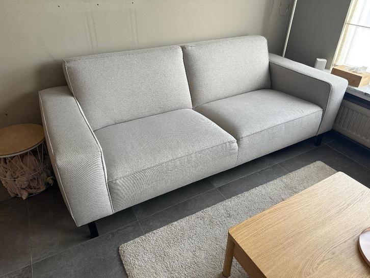 Salon, Huis en Inrichting, Zetels | Zetels, Gebruikt, Rechte bank, Metaal, Stof, Ophalen