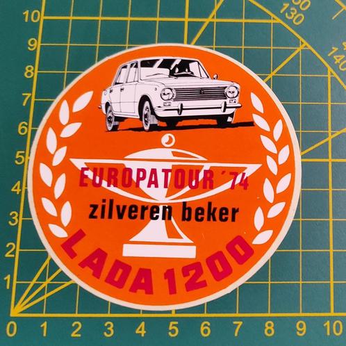 Sticker Lada 1200 1974 Europatour Zilveren Beker, Verzamelen, Stickers, Ophalen of Verzenden