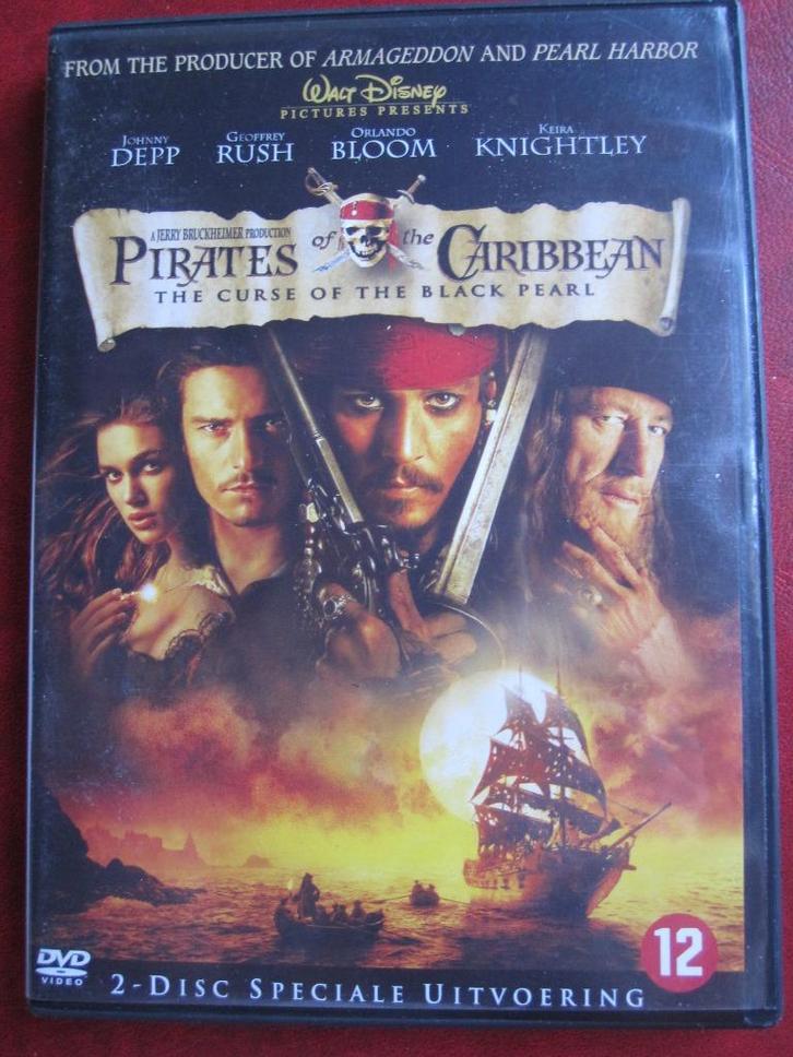 Pirates of the Caribbean - The Curse of the Black Pearl (20, Cd's en Dvd's, Dvd's | Avontuur, Zo goed als nieuw, Boxset, Vanaf 12 jaar
