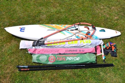 Zeer complete Mistral Pandera windsurfset, Watersport en Boten, Windsurfen, Gebruikt, Complete set, 300 cm of meer, Met vin(nen)