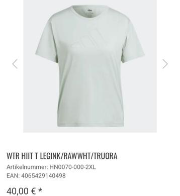 Lot T-shirt de sport Adidas original – Modèle WTR HIIT T beschikbaar voor biedingen