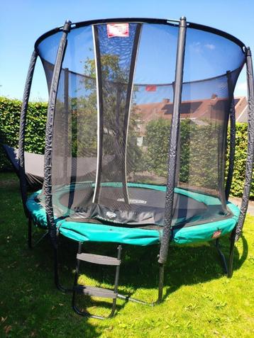 Trampoline Berg Champion 270 + filet de sécurité Deluxe, Enlèvement, Utilisé