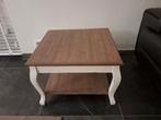 Landelijke salontafel of bijzettafel., Ophalen, Gebruikt, 50 tot 100 cm, Vierkant