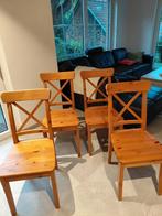4 chaises Ikea INGOLF, Huis en Inrichting, Stoelen, Ophalen, Gebruikt, Bruin, Vier